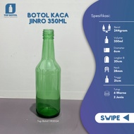 HIJAU (Pack of 24 pcs) 350ml Green Glass Bottle 350ml Bottle 350ml Plain Bottle 350ml Glass Bottle 3