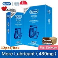 (SG Seller) Durex Condoms 12Pcs/Box Sex Toys Goods for Adults Sleeve for Penis Jeans Extra Lubricated Natural Rubber Condom Intimate Goods