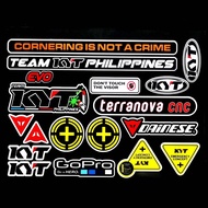 Reflective Motorcycle Helmet Sticker Motorcycle Body Decoration Sticker for  KYT EVO set