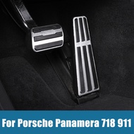 For Porsche Panamera 718 911 Cayman Aluminum Alloy Car Foot Pedal Pad Fuel Accelerator Brake Pedals 