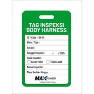 Safety Tag Inspection Full Body Harness