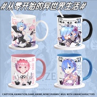 Life From Scratch Life in Another World Rem Ram Cute Merchandise Ceramic Cup Mug Drinking Cup Water 