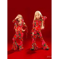 Big Flower Horn 80s Northeast 70 Photo Retro Suit Hong Kong Style Studio Girl Theme Dopamine Nostalg