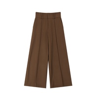 STUDIO UNKNOWN - Rinn Wide Leg Trousers กางเกงขาบานเอวต่ำตีเกล็ดหน้าและหลัง