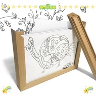 EMILEE Wooden Kids Art Frame, Wall Decoration Rotatable Photo Frame, Creative Changeable Memorial Fa