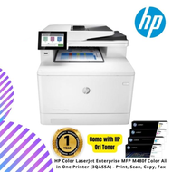 HP Color LaserJet Enterprise MFP M480f Color All in One Printer (3QA55A) - Print, Scan, Copy, Fax