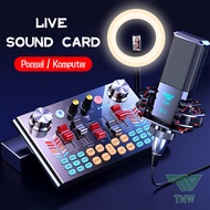 Tnw-v18 Sound Card Bluetooth Live Soundcard V18 Soundcard Audio Live Mixer for Live streaming Karaok