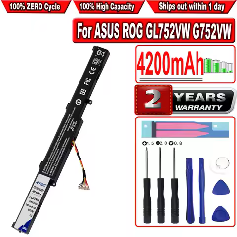 HSABAT 4200mAh A41N1501 Battery for ASUS GL752JW GL752 GL752VL GL752VW N552 N552V N552VW N752 N752V 