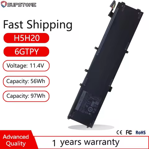 H5H20 6GTPY Laptop Battery For Dell Inspiron7590,7591,Precision5520,5530,XPS15 7590,9560,9570,5D91C,