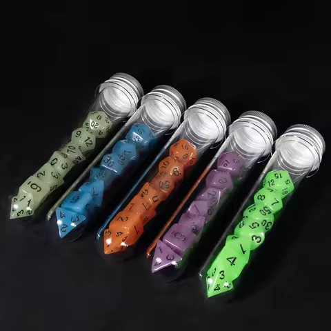 Glow in The Dark DND Dice 7Pcs Luminous Polyhedral Dice Set D4 D6 D8 D10 D12 D20,for D&D Tabletop Ro