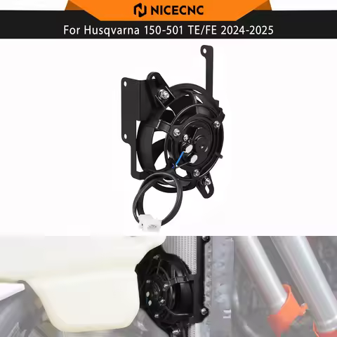 NICECNC 12V TBI Electric Radiator Cooling Fan Kit For Husqvarna TE300 TE250 FE350 FE450 FE501 FE250 