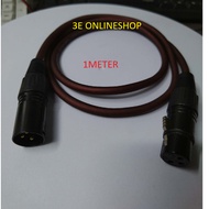 DMX CABLE Male XLR to Female XLR 1METER BROWN Microphone Cable Plug for Audio Mixer Amplifier