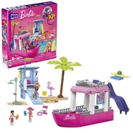 Barbie Malibu Dreamboat - Building Set with 317 Pieces, Includes 3 Barbie Dolls, 2 Pets, Fashion & B