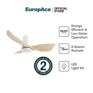 EuropAce AeroAce 41" 3blades Ceiling Fan (Black) | ECF41H BLBL | High-Quality BLDC Motor with Adjust