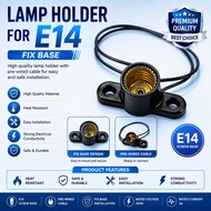E14 Lamp Holder Fix Base Black Wire  // E14 Holder Tapak Lampu E14 Screw 1pcs