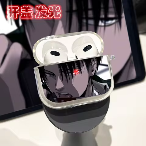 Anime Attack on Titan Transparent Case for Airpods Pro 4 2 1 Shingeki No Kyojin Levi Eren Yeager Air