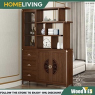 Solid Wood Partition Cabinet Home Door Color Foyer Cabinet One Wine Cabinet