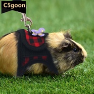 C5GOON Adjustable Guinea Pig Harness Leash Set Outdoor Traction Rope for Hamster Chinchilla Mice Rat
