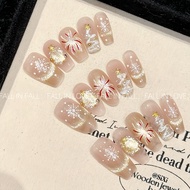 Nghệ Nhân Pháp Cristal Gold Cat Eye Firework Christmas Tree Pure Handmade Wearable Nail Art Crystal 