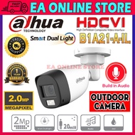 DAHUA 2.0MP Outdoor B1A21-A-IL Smart Dual Light HDCVI Fixed-Focal Bullet CVI Camera with Mic Audio V