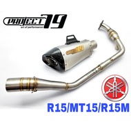 Project79 Yamaha R15/MT15  Exhaust Full System Power Bomb Original Project79 Muffler QPM02SV Dyno Se