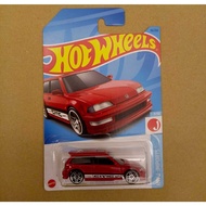 MERAH Hot WHEELS '90 HONDA CIVIC EF CIVIC CUSTOM NISSN MAXIMA DRIFT CAR TOYOTA SUPRA Red