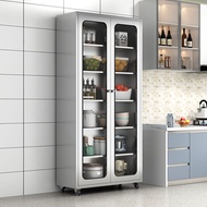 HY/💯304Stainless Steel Sideboard Kitchen Cupboard Cupboard Dining Room Locker Household Seasoning Kitchenware Pot Storag