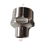 DOUBLE NEPEL STAINLESS 1/2X1 DOUBLE NEPEL 1/2X1 STAINLESS