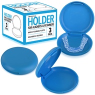 [3 Pack] Retainer Case Set Intended for Invisalign Teeth Aligner - Slim Pocket-Sized Aligner Case to