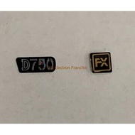 NEW For Nikon D750 SLR FX + Logo Mark Metal Nameplate Camera Repair Parts