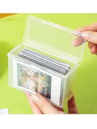 1入組透明idol Kpop專輯相片收納盒,小卡收藏盒