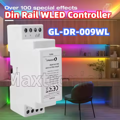 Max800 ESP32 Din Rail WLED Controller DIY Dynamic Mode GL-DR-009WL For SK6812 TM1814 WS2813 WS2815 W