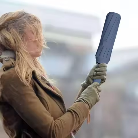 24 bone automatic folding umbrella Windproof sunshade Umbrella 3 Folding Men's and women's Luxury Bu