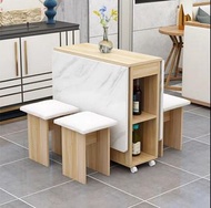 T5 摺疊餐桌 廚房儲物櫃 移動摺疊桌 伸縮餐枱 飯桌 飯檯