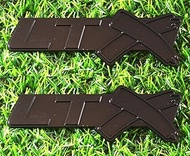 2pcs LTX Emblems Side Rear Lid Trunk 3D Badge Replacement for Chevy Corvette LS LT ZL SS LTX (Matte 