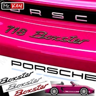 [Mr.Key] Modified Sport Badge Emblems for Porsche 718 Boxster Cayman T S GTS Font Rear Trunk Letter