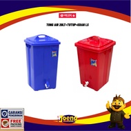 20lt Water Container 20lt Water Barrel - 20LT WATER BAR + LID + FAUCET LS