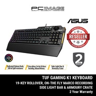 ASUS TUF Gaming K1 RGB keyboard with dedicated volume knob spill-resistance side light bar and Armou