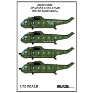 1:72 Scale TUDM/RMAF S-61-4 Nuri Helicopter Decal
