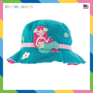 Stephen joseph หมวกบักเก็ตเด็ก ยอดนิยมจากอเมริกา หมวกผ้าปักลายน่ารัก ขนาด 53 cm หมวกกันแดดเด็กผู้หญิ