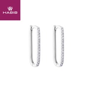 HABIB Round Diamond Earring in 375/9K White Gold 457101222