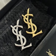 YSL 光面字母胸針