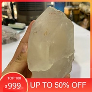 1 Polished natural white quartz stone pillar (real stone) for home decoration weighs 490g (F6) used 
