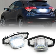 2Pcs For Honda Fit Jazz Odyssey Stream Freed Logo Insight CR-V HR-V FR-V White LED Number License Pl