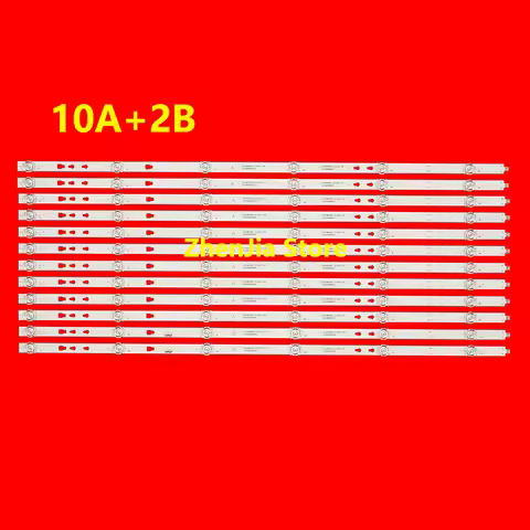 12PCS/KIT LED strips for 58 TV Haier 58 Smart TV BX ,Haier 58 Smart TV MX , TV WR58UX4019 ONN 100005