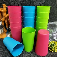 6 PCS CANDY COLORED TUMBLER/ PLASTIC TUMBLER/BASO/12oz WHEAT STRAW COLORFUL PLASTIC TUMBLERS /PLASTI