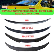 Ducktail Dry Carbon Fiber Spoiler M3 M4 Style bmw F30 Series 3 2012-2018