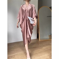 [[ BISA COD ]] KAFTAN SATIN / KAFTAN BAHAN SATIN VALVET PREMIUM / FASHION PREMPUAN MUSLIM / BAJU SET