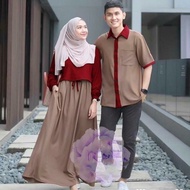 Cp ARON COUPLE FAREL COUPLE SET GAMIS COUPLE HUSBAND WIFE TEENAGER UNIFORM BAJU SARIMBIT KONDANGAN S