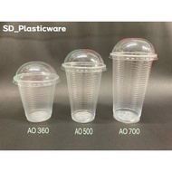 BENXON 12oz / 16oz PP Cup with "Dome Lid"/ " Flat Lid"  [ 100sets ]- Disposable Plastic Cup